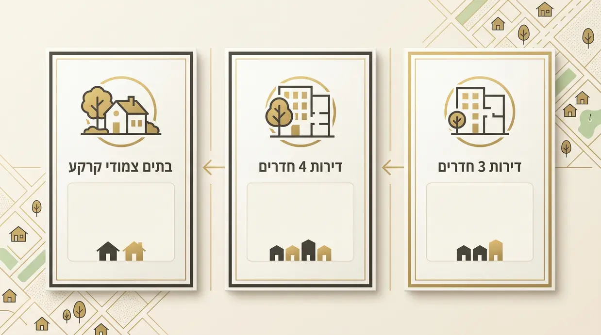 אינפוגרפיקה בעברית המציגה טווחי מחירים לדירות וילות בפרדס חנה כרכור לשנת 2026