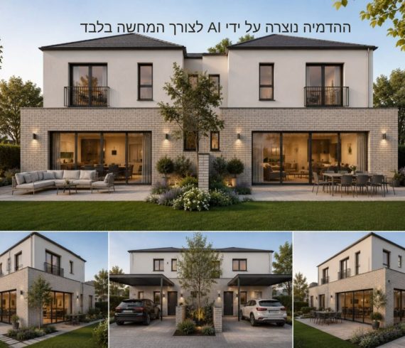 דו משפחתי בתכנון אישי במושבה בבנימינה נכס 165